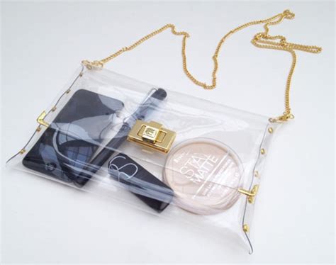medium deluxe transparent clear clutch bag dexluxe clear etsy