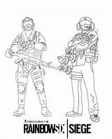 Six Rainbow Siege Coloring Pages Jager Jackal sketch template