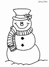 Coloring Snowman Pages Holidays Printable Kids Skating Ice Mountain Smiling Sunrise Snowy Boy Little Preschool Preschoolers Easy Cute sketch template