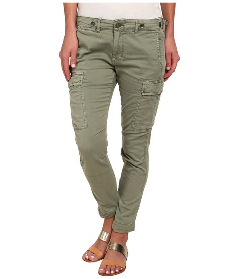 hudson jeans rowan slouchy skinny cargo pants in juniper in green lyst