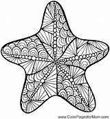 Coloring Pages Sea Beach Adult Starfish Ocean Urchin Star Printable Adults Summer Print Sunset Theme Drawing Colouring Color Getcolorings Mandala sketch template