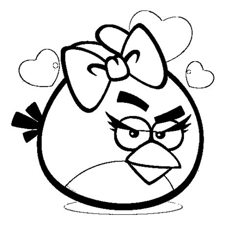angry birds pink bird printable coloring page
