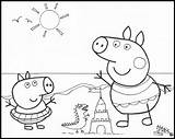 Peppa Pig Coloring Pages Family Colouring Swimming Beach Color Birthday Rocks Printable Cartoon Printables Popular Coloringhome Read Getdrawings Kids Getcolorings sketch template