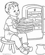 Coloring Pages Food Cute Sandwich Printable Color Foods Kids Big Print Sheets Book Adult Raisingourkids Play Make Fun Popular Printing sketch template