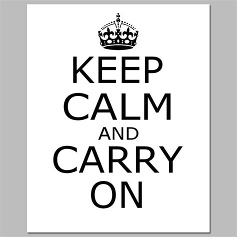 Items Similar To Sale Keep Calm And Carry On 8x10 Print Black And