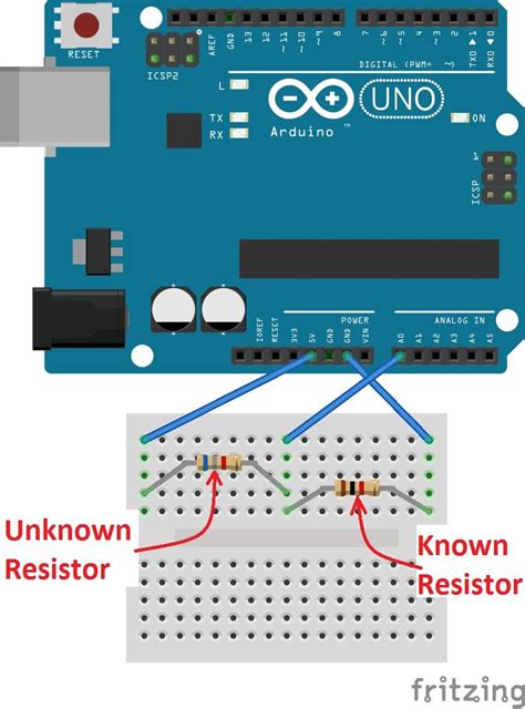 reading resistor values  analog pins arduino
