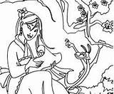 Mulan Coloring Princess Pages Beautifull Characters Printable Library Clipart Colorear Para sketch template