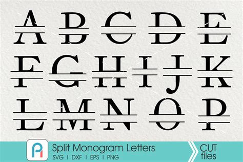 split  monogram svg pics