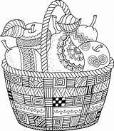 Basket Canasta Adulte Panier Frutta Cesto Vecteur Invernale Pommes Apples Fruits Ilustraciones Animados sketch template