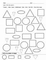 Shapes Color Count Worksheets Learn Worksheet Knows Sheet Children Work sketch template