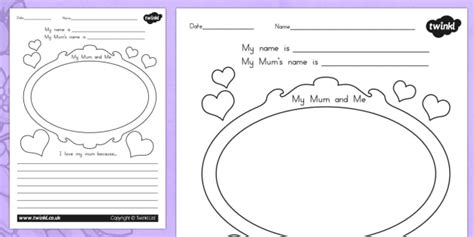mothers day mothers day worksheet mum mom mothers day mother