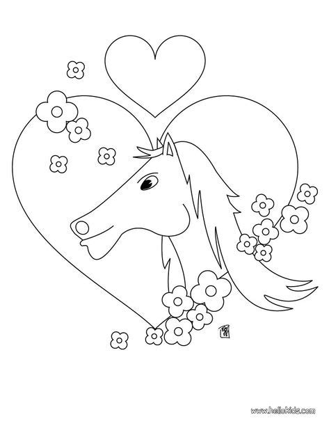 horse  love coloring page cute  amazing farm animals coloring