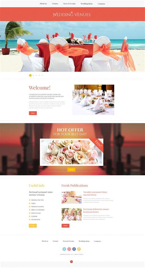 wedding planner website template sample format template