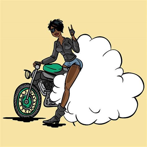 Background Of Sexy Motorcycle Women Illustrations Royalty Free Vector