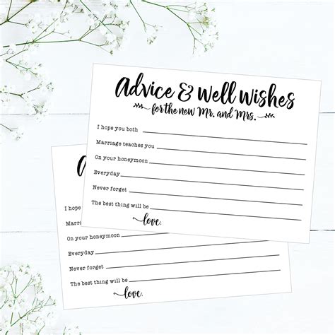 marriage advice cards templates