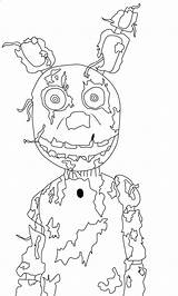 Pages Five Nights Spring Trap Coloring Freddys Para Springtrap Colorear Freddy Template sketch template