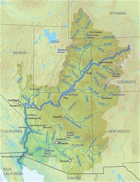rivers in the west colorado river colorado map
