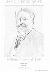 27th President Howard Taft Clothe William Coloring sketch template