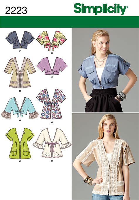 simplicity  misses jackets sewing pattern