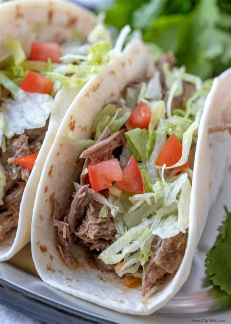 served up with love crock pot shredded beef tacos