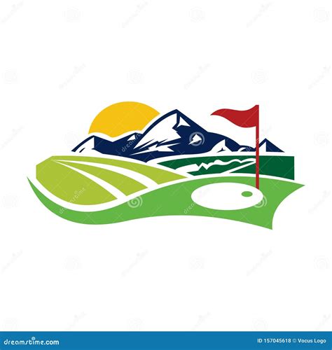 golf logo graphic design template vector illustration stock