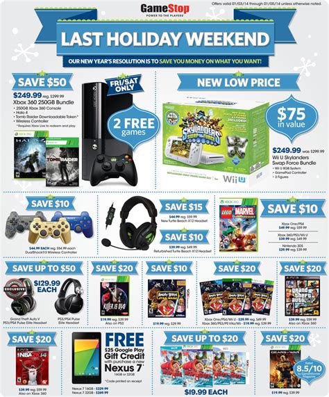gamestop ad weekend deals starting january