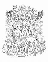 Adults Swear Curse Pickle Tickle sketch template