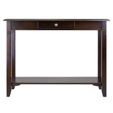 Monarch Specialties Cappuccino Console Table I 2450 The Home Depot