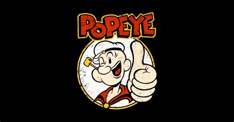 Vintage Popeye Alt Print Popeye Sticker Teepublic