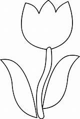 Coloring Pages Clover Leaf Tulip Flower Clipart Silhouette Flowers Drawing Templates Heart Simple Getcolorings Color Getdrawings Template Printable Tulips Choose sketch template