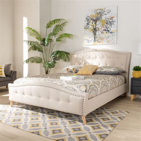 contemporary fabric platform bed overstock  contemporary