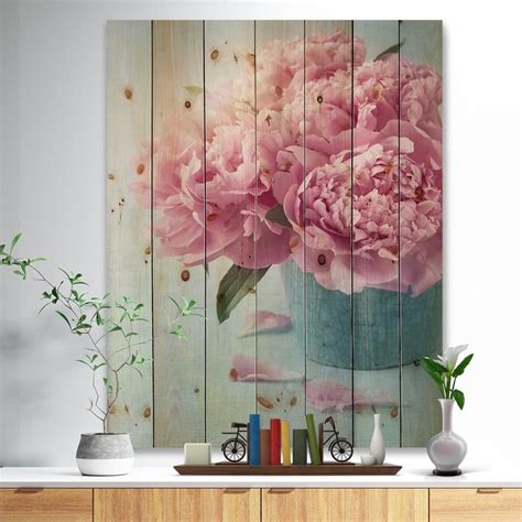 designart designart        floral wood print   wall art