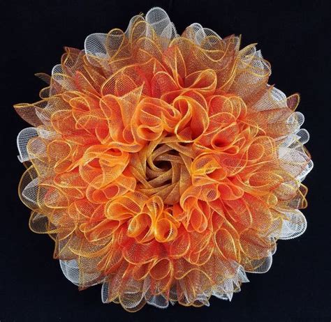 deco mesh ruffle flower wreath tutorial hometalk