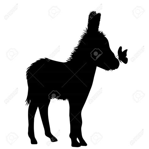 donkey silhouette vector  vectorifiedcom collection  donkey