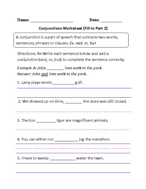 englishlinxcom conjunctions worksheets conjunctions worksheet