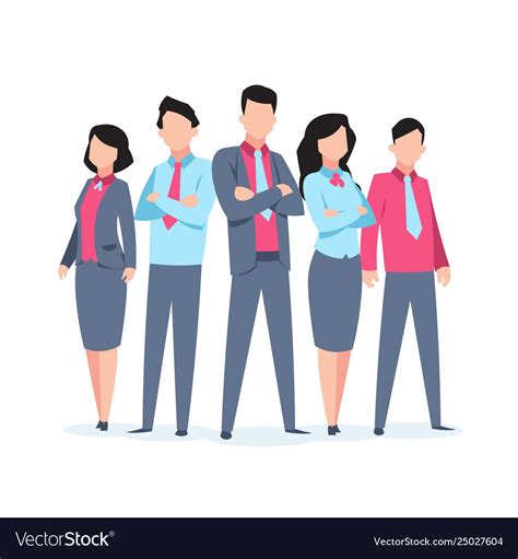 business characters team work office people vector image