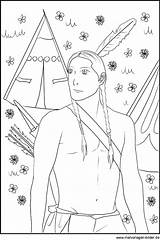 Indianer Pfeil Bogen Malvorlage Ausmalbild sketch template