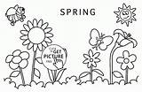 Spring Drawing Seasons Coloring Kids Pages Summer Drawings Colouring Printable Wuppsy Flower Around Break Gif Contest Getdrawings Paintingvalley Printables sketch template
