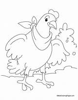 Hen Coloring Pages Red Little Kids Getcolorings Getdrawings Chicks Color Colorings sketch template