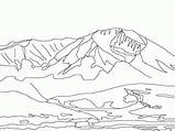 Coloring Mountain Mountains Pages Rocky Scene Kids Scenery Colorado Colouring Adult Drawing Clipart Sheet Adults Getdrawings Print Library Popular Drawings sketch template