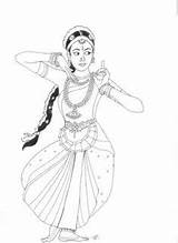 Drawing Drawings Dance Draw Indian Coloring Pencil Kathak Dancer Pages Sketches Line Dancing Outline Painting Girl Bollywood Wanna Doodle Kids sketch template