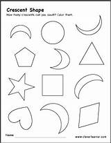 Crescent Shape Shapes Activity Preschool Worksheet Worksheets Cresent Activities Identify Count Cleverlearner Children Choose Board sketch template