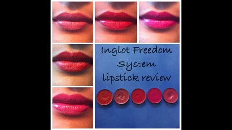 in depth review and lip swatches inglot freedom system lipstick refill pans youtube