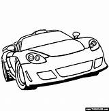 Porsche Coloring Pages Spyder Gt Carerra Supercars Prototype Cars Online Template Library Clipart sketch template