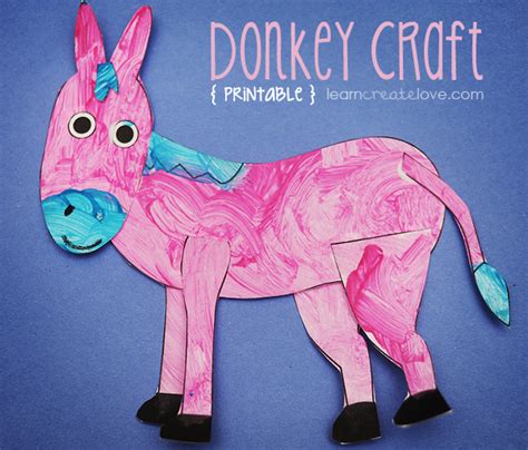 printable donkey craft storytime crafts animal activities