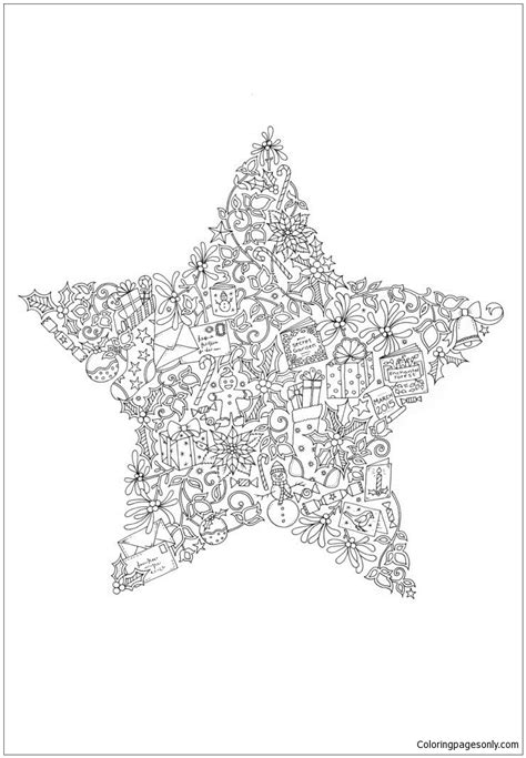 christmas star coloring page  coloring pages