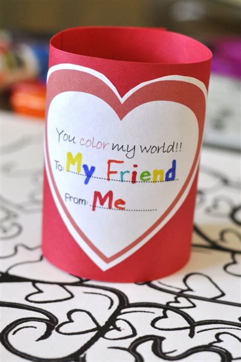 valentine printable  color  world kids activities saving