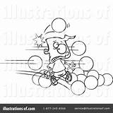 Dodgeball Clipart Coloring Pages Illustration Toonaday Royalty Rf Getcolorings sketch template