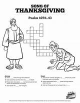 School Crossword Puzzle Thanksgiving Psalm Sharefaith sketch template
