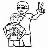 Peace Coloring Pages Printable Sign Signs Cliparts Kids 70s Clipart Happiness Color Print Clip Clipartbest Sighn Tags Coloringhome Popular Coloringkids sketch template